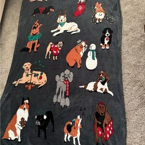Vera Bradley Holiday Dogs Throw Blanket Multicolor